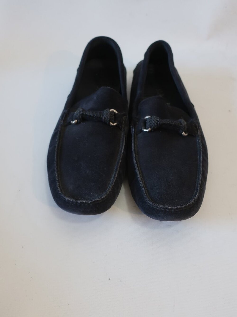 Prada Navy Suede Horsebit Loafers- Rare